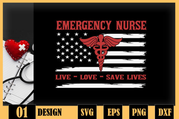 Review: ER Nurse Live Love Save Lives Embroidery Design